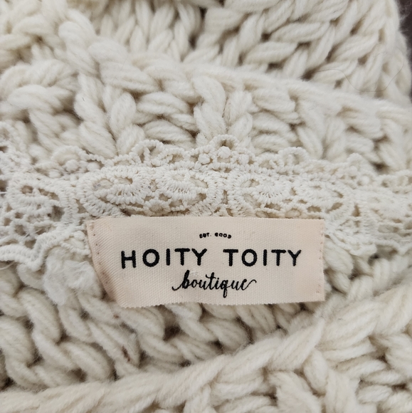 Hoity Toity Boutique Cream Chunky Knit Oversized Sweater - Picture 4 of 10